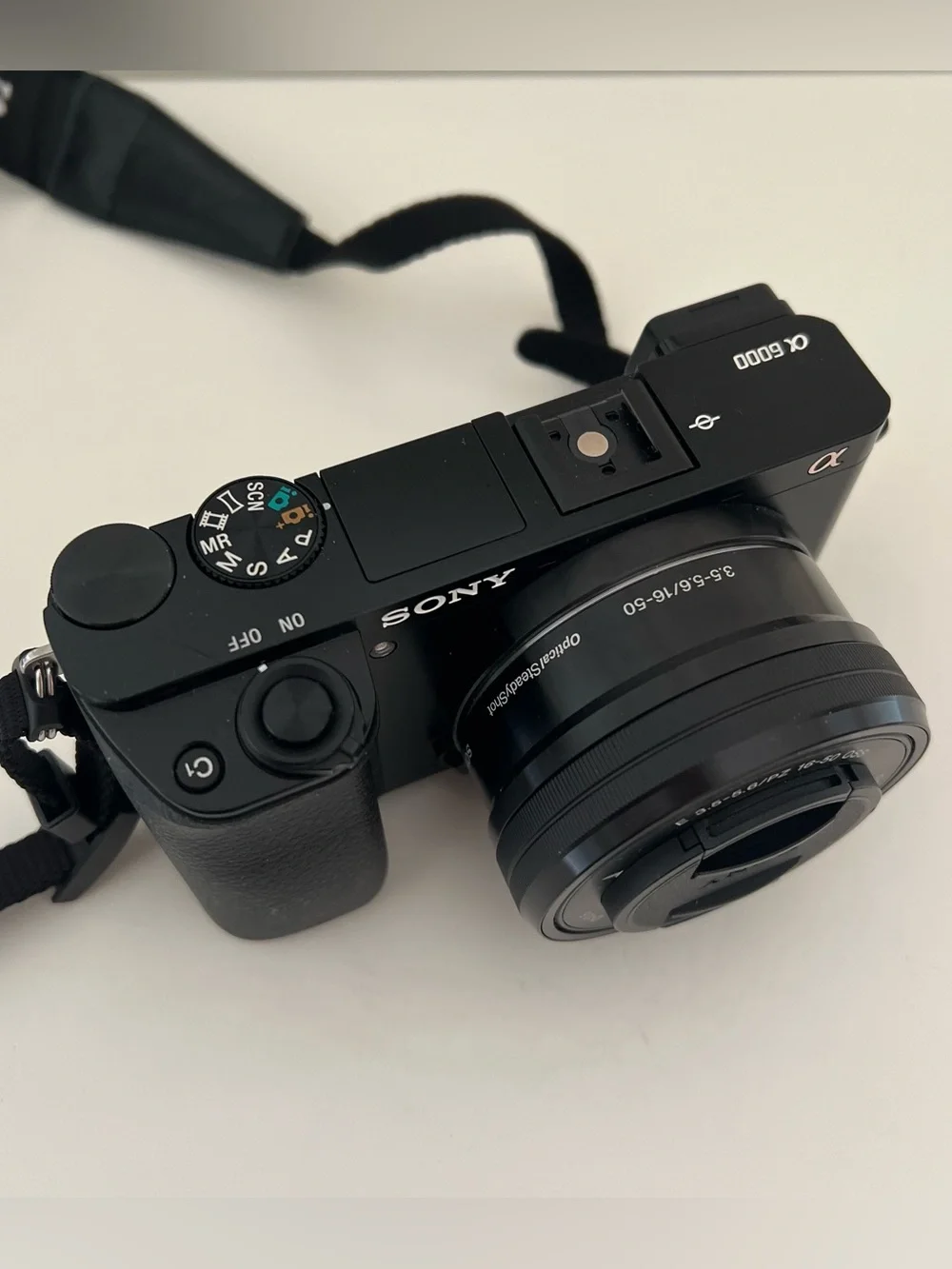 Sony Alpha a6000 Black Mirrorless Camera with Lens, Strap, Bag & Extra Battery